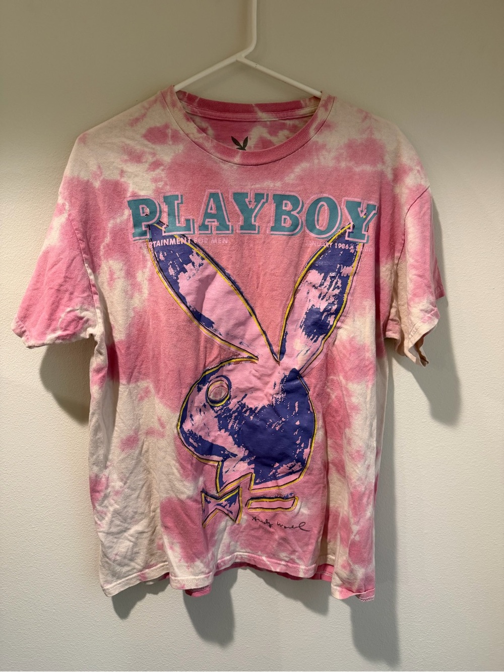 PLAYBOY Pink Tie-Dye Bunny Graphic Tee
